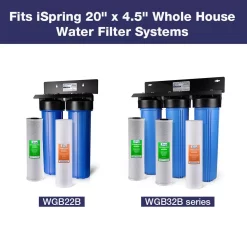 Water Filtration Systems ISPRING 20 Micron 20 In. Big Blue Whole House Water Filter With 4.5 In. X 20 In. Sediment (2-Pack) -Honey Can Do Shop ispring replacement water filters fp220bx2 1f 1000