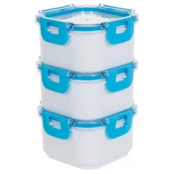 Classic Cuisine Portable Food Storage With Insulated Bag (Set Of 3) -Honey Can Do Shop light blue classic cuisine food storage containers 82 hh092 1f 1000