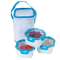 Classic Cuisine Portable Food Storage With Insulated Bag (Set Of 3)