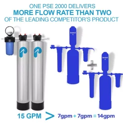 Water Filtration Systems Pelican Water 15 GPM Whole House Water Filtration And NaturSoft Water Softener Alternative System -Honey Can Do Shop metallic pelican water whole house water filters thd pse2000 a0 1000