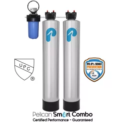 Water Filtration Systems Pelican Water 15 GPM Whole House Water Filtration And NaturSoft Water Softener Alternative System -Honey Can Do Shop metallic pelican water whole house water filters thd pse2000 c3 1000