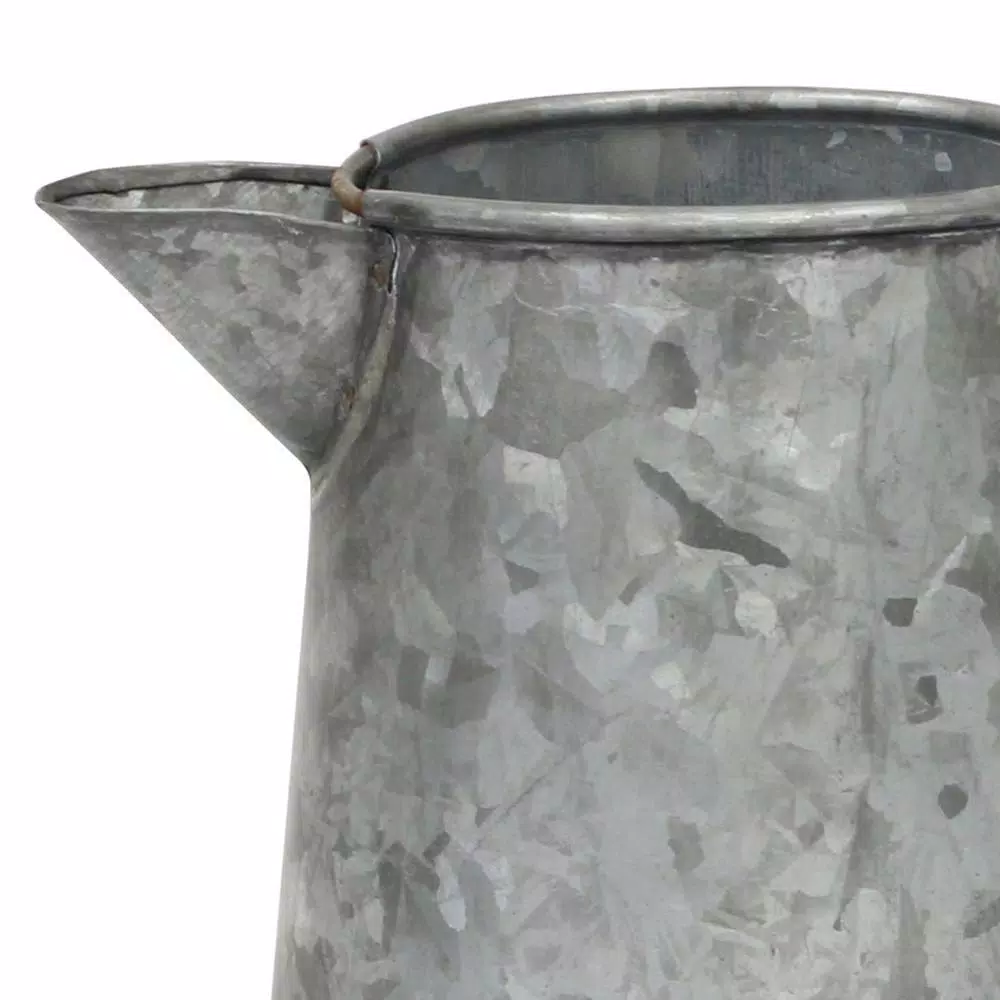 Food Storage Stonebriar Collection 7 In. X 4 In. Antique Galvanized Metal Jug 4 Food Storage Stonebriar Collection 7 In. X 4 In. Antique Galvanized Metal Jug - Image 2