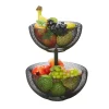 Countertop Storage Mind Reader Black 2-Tier Mesh Decorative Fruit Bowl 1 Countertop Storage Mind Reader Black 2-Tier Mesh Decorative Fruit Bowl -Honey Can Do Shop mind reader fruit baskets 2tmfb blk 64 1000