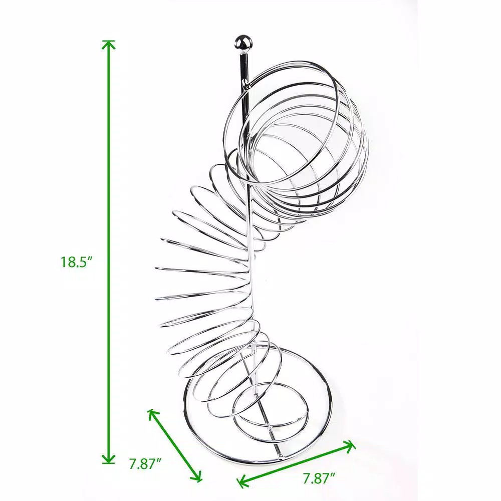 Countertop Storage Mind Reader Stainless Steel Twisted Orange Fruit Holder In Silver 8 Countertop Storage Mind Reader Stainless Steel Twisted Orange Fruit Holder In Silver - Image 6