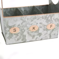 Countertop Storage Mind Reader Silver Galvanized Utensils Caddy Kitchen Condiment Organizer -Honey Can Do Shop mind reader silverware caddies 2handgalc sil 1f 1000