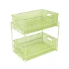 Countertop Storage Mind Reader 12.25 In. H X 8.25 In. W X 12.38 In. L Modern Green Metal Flatware Organizer, Utensil Caddy
