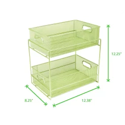 Countertop Storage Mind Reader 12.25 In. H X 8.25 In. W X 12.38 In. L Modern Green Metal Flatware Organizer, Utensil Caddy 15 Countertop Storage Mind Reader 12.25 In. H X 8.25 In. W X 12.38 In. L Modern Green Metal Flatware Organizer, Utensil Caddy -Honey Can Do Shop mind reader silverware caddies cabask2t grn 76 1000