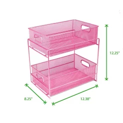 Countertop Storage Mind Reader 12.25 In. H X 8.25 In. W X 12.38 In. L Modern Pink Metal Flatware Organizer, Utensil Caddy 15 Countertop Storage Mind Reader 12.25 In. H X 8.25 In. W X 12.38 In. L Modern Pink Metal Flatware Organizer, Utensil Caddy -Honey Can Do Shop mind reader silverware caddies cabask2t pnk 76 1000