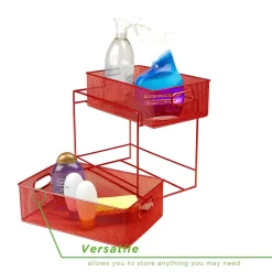 Countertop Storage Mind Reader 12.25 In. H X 8.25 In. W X 12.38 In. L Modern Red Metal Flatware Organizer, Utensil Caddy -Honey Can Do Shop mind reader silverware caddies cabask2t red 44 1000