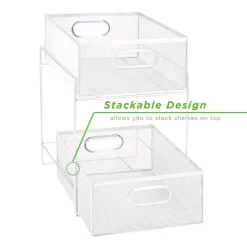 Countertop Storage Mind Reader 12.25 In. H X 8.25 In. W X 12.38 In. L Modern White Metal Flatware Organizer, Utensil Caddy 12 Countertop Storage Mind Reader 12.25 In. H X 8.25 In. W X 12.38 In. L Modern White Metal Flatware Organizer, Utensil Caddy -Honey Can Do Shop mind reader silverware caddies cabask2t wht 1f 1000