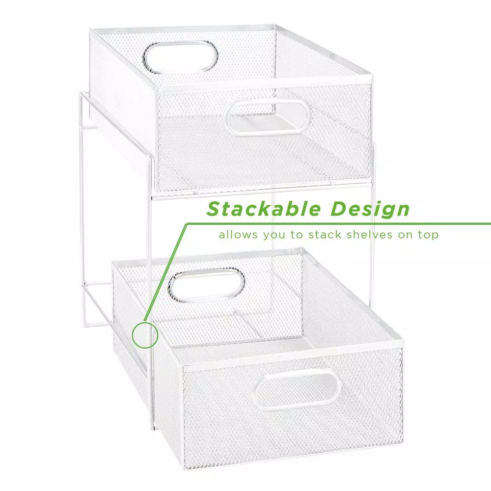Countertop Storage Mind Reader 12.25 In. H X 8.25 In. W X 12.38 In. L Modern White Metal Flatware Organizer, Utensil Caddy 6 Countertop Storage Mind Reader 12.25 In. H X 8.25 In. W X 12.38 In. L Modern White Metal Flatware Organizer, Utensil Caddy - Image 4