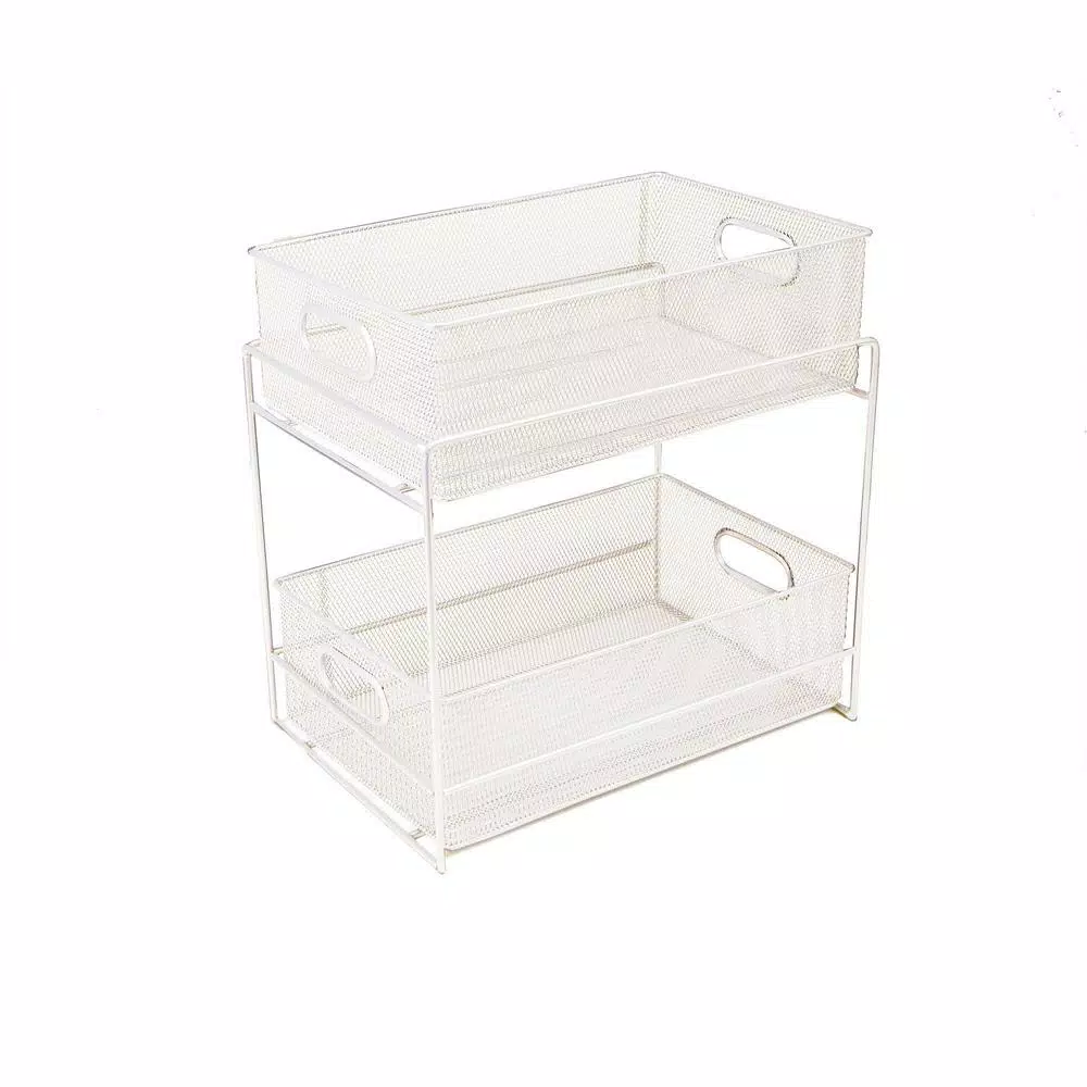 Countertop Storage Mind Reader 12.25 In. H X 8.25 In. W X 12.38 In. L Modern White Metal Flatware Organizer, Utensil Caddy 3 Countertop Storage Mind Reader 12.25 In. H X 8.25 In. W X 12.38 In. L Modern White Metal Flatware Organizer, Utensil Caddy