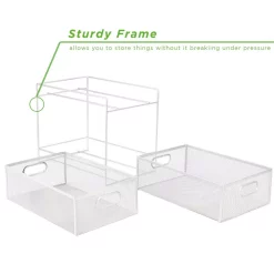 Countertop Storage Mind Reader 12.25 In. H X 8.25 In. W X 12.38 In. L Modern White Metal Flatware Organizer, Utensil Caddy 14 Countertop Storage Mind Reader 12.25 In. H X 8.25 In. W X 12.38 In. L Modern White Metal Flatware Organizer, Utensil Caddy -Honey Can Do Shop mind reader silverware caddies cabask2t wht fa 1000