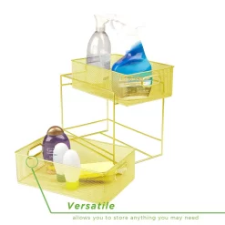 Countertop Storage Mind Reader 12.25 In. H X 8.25 In. W X 12.38 In. L Modern Yellow Metal Flatware Organizer, Utensil Caddy -Honey Can Do Shop mind reader silverware caddies cabask2t ylw 44 1000