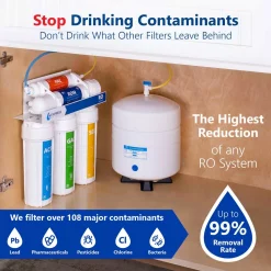 Water Filtration Systems Express Water Express Water Reverse Osmosis 5 Stage Water Filtration System – With Faucet, Tank, And 4 Replacement Filters – 100 GPD 9 Water Filtration Systems Express Water Express Water Reverse Osmosis 5 Stage Water Filtration System – With Faucet, Tank, And 4 Replacement Filters – 100 GPD -Honey Can Do Shop modern chrome express water reverse osmosis systems ro10mx e1 1000