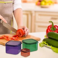 Food Storage Classic Cuisine 7 -Piece Color Coded Portion Control Meal Prep Containers
