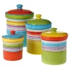 Food Storage Certified International Mariachi Multi-size Multi-color Canister Set (4-Pieces) -Honey Can Do Shop multicolor certified international kitchen canisters 25630 64 1000