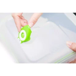 Ozeri INSTAVACTM Green Earth Food Storage Container Set, BPA-Free 8-Piece Nesting Set With Vacuum Seal And Locking Lids -Honey Can Do Shop n a ozeri food storage containers fs1 66 1000