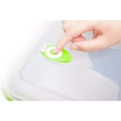 Ozeri INSTAVACTM Green Earth Food Storage Container Set, BPA-Free 8-Piece Nesting Set With Vacuum Seal And Locking Lids -Honey Can Do Shop n a ozeri food storage containers fs1 76 1000