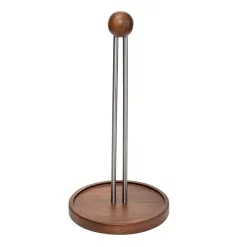 Countertop Storage Honey-Can-Do Acacia Paper Towel Holder -Honey Can Do Shop natural acacia steel honey can do paper towel holders kch 08570 4f 1000