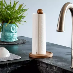 Countertop Storage Honey-Can-Do Acacia Paper Towel Holder