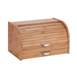 Countertop Storage Honey-Can-Do Bamboo Bread Box With Pull-Out Drawer And Cutting Board -Honey Can Do Shop natural bamboo honey can do bread boxes kch 01081 c3 1000