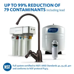 Water Filtration Systems Aquasana OptimH2O Reverse Osmosis Claryum Under-Counter Water Filtration System With Oil-Rubbed Bronze Faucet -Honey Can Do Shop oil rubbed bronze aquasana reverse osmosis systems thd ro 3 62 fa 1000