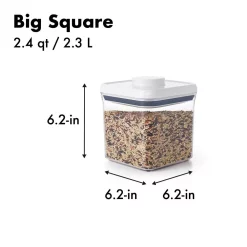 OXO Good Grips 2.4 Qt. POP Container With Lid – Stackable Airtight Food Storage For Rice And More -Honey Can Do Shop oxo food storage containers 1071399 c3 1000
