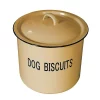 Food Storage 3R Studios Yellow Metal Dog Biscuit Container With Lid And “DOG BISCUITS” Lettering -Honey Can Do Shop red 3r studios kitchen canisters da1981 64 1000