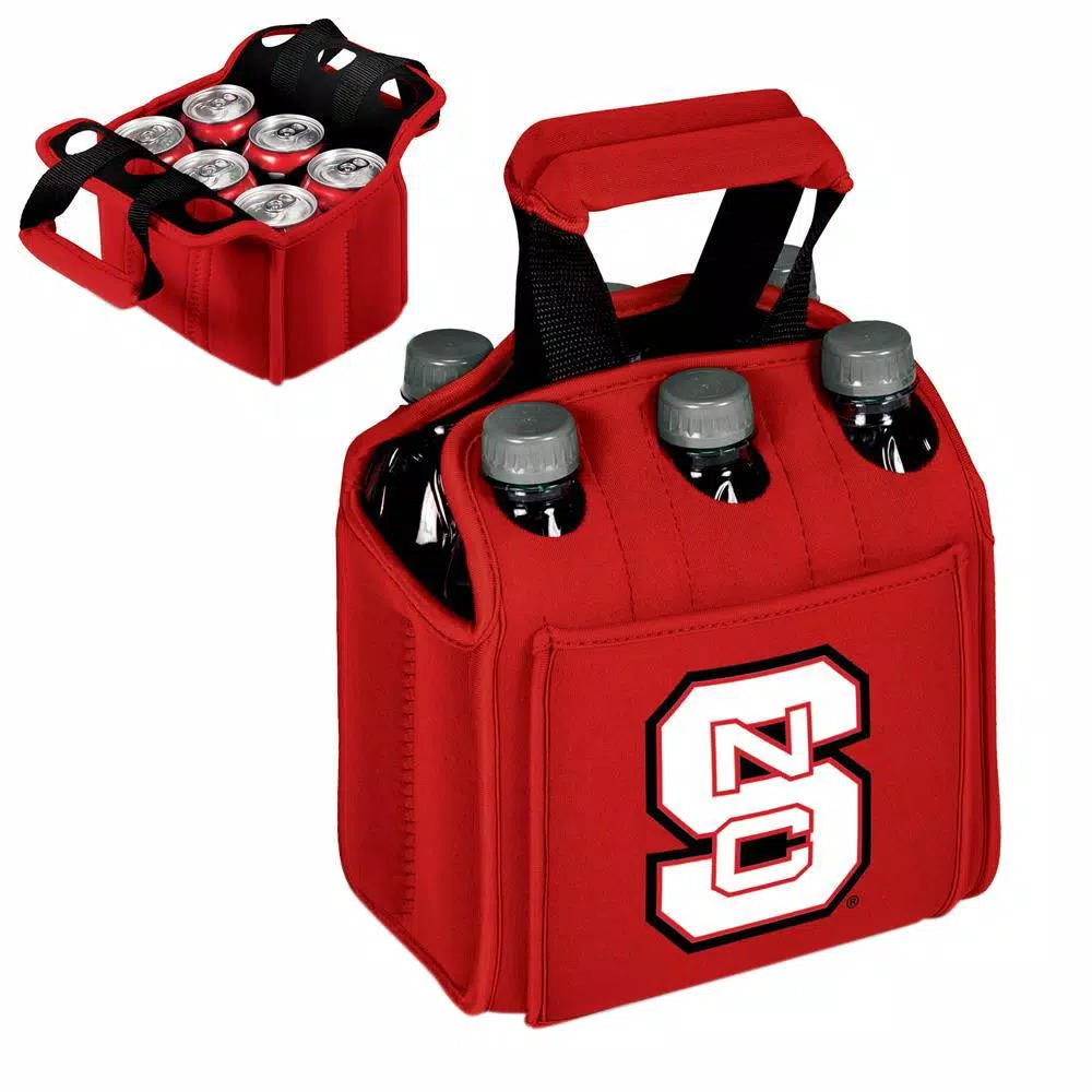 Food Storage Picnic Time North Carolina State University Wolfpack 6-Bottles Red Beverage Carrier 4 Food Storage Picnic Time North Carolina State University Wolfpack 6-Bottles Red Beverage Carrier - Image 2