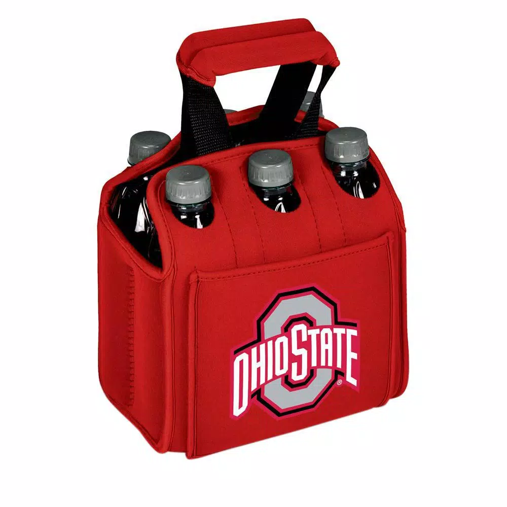 Food Storage Picnic Time Ohio State University Buckeyes 6-Bottles Red Beverage Carrier 3 Food Storage Picnic Time Ohio State University Buckeyes 6-Bottles Red Beverage Carrier