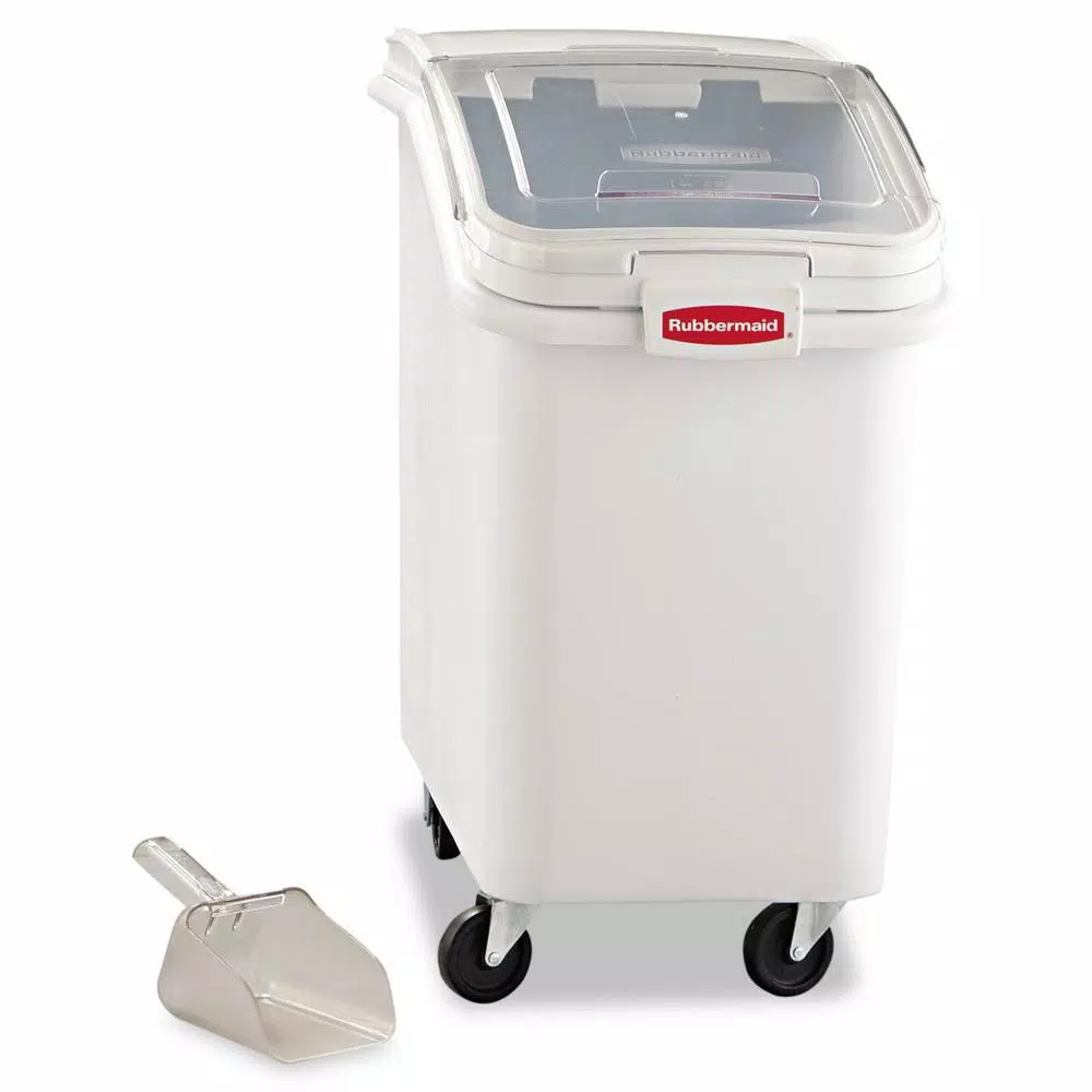 Food Storage Rubbermaid Commercial Products 26.2 Gal. White ProSave Mobile Ingredient Bin 4 Food Storage Rubbermaid Commercial Products 26.2 Gal. White ProSave Mobile Ingredient Bin - Image 2