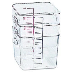 Food Storage Rubbermaid Commercial Products 2 Qt. Clear Space Saving Square Container -Honey Can Do Shop rubbermaid commercial products food storage containers rcp6302cle c3 1000