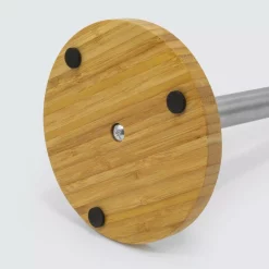 Countertop Storage ExcelSteel Stainless Steel Paper Towel Holder With Bamboo Base 11 Countertop Storage ExcelSteel Stainless Steel Paper Towel Holder With Bamboo Base -Honey Can Do Shop silver excelsteel paper towel holders 465 1f 1000