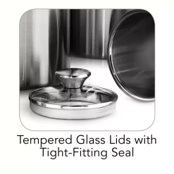 Food Storage Tramontina Gourmet 8-Piece Covered Canister And Scoop Set 15 Food Storage Tramontina Gourmet 8-Piece Covered Canister And Scoop Set -Honey Can Do Shop silver fine satin tramontina kitchen canisters 80204 527ds 4f 1000