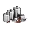 Food Storage Tramontina Gourmet 8-Piece Covered Canister And Scoop Set -Honey Can Do Shop silver fine satin tramontina kitchen canisters 80204 527ds 64 1000