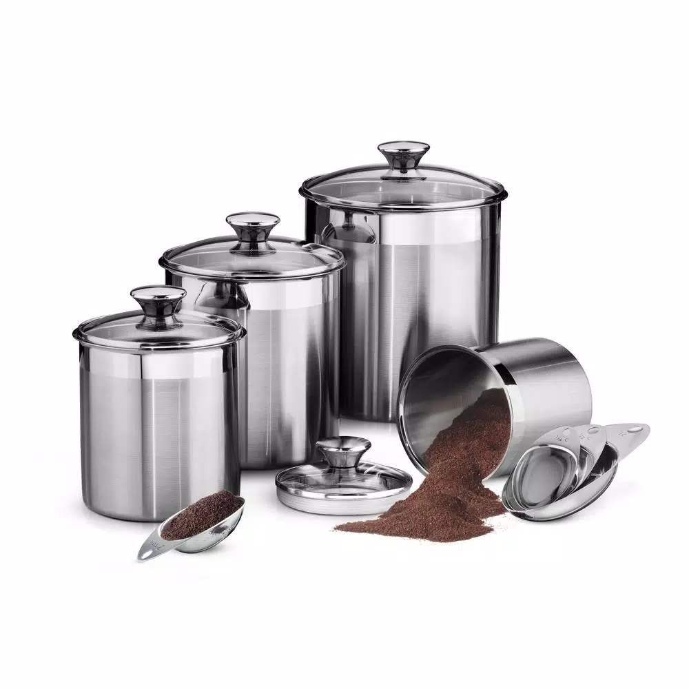 Food Storage Tramontina Gourmet 8-Piece Covered Canister And Scoop Set 3 Food Storage Tramontina Gourmet 8-Piece Covered Canister And Scoop Set