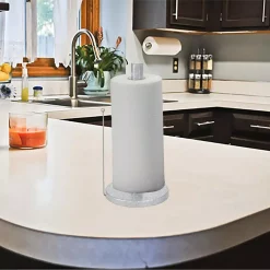 Countertop Storage Mind Reader Counter Top Silver Free Standing Galvanized Paper Towel Holder