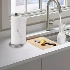 Countertop Storage Mind Reader Free Standing Stainless Steel Paper Towel Holder Heavy Bottom In Silver -Honey Can Do Shop silver mind reader paper towel holders ptheavy sil 31 1000