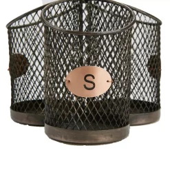 Countertop Storage Mind Reader Brown Utensil Caddy Cutlery Holder Flatware With Silverware Organizer And Wood Handle -Honey Can Do Shop silverware caddies 3wcadut brn 1f 1000