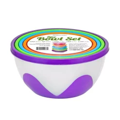 Southern Homewares 5-Piece Multi-Purpose Nested And Stackable Bowl/Food Storage Containers -Honey Can Do Shop southern homewares food storage containers sh 10134 1f 1000