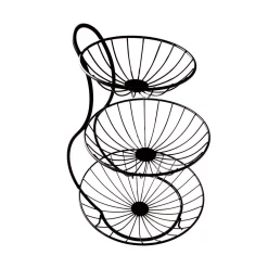 Countertop Storage Spectrum Yumi 19 In. X 12.75 In. X 13 In. Steel Arched 3-Tier Server In Black -Honey Can Do Shop spectrum fruit baskets 81810 a0 1000