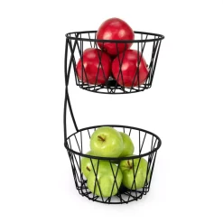 Countertop Storage Spectrum Paxton 2-Tier Black Server Baskets, For Fruit, Produce, Bread, K-Cups, Snacks And More -Honey Can Do Shop spectrum fruit baskets a13010 4f 1000