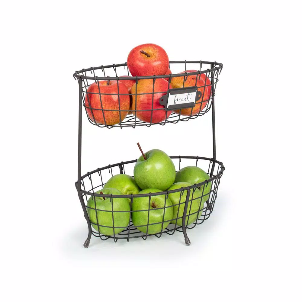 Countertop Storage Spectrum Vintage Living 2-Tier Oval Server 4 Countertop Storage Spectrum Vintage Living 2-Tier Oval Server - Image 2