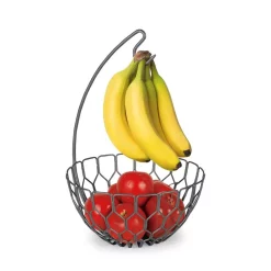 Countertop Storage Spectrum 16.25 In. H X 10.75 In. W X 11 In. D Honeycomb Gray Fruit Basket Banana Hanger Tree -Honey Can Do Shop spectrum fruit baskets a43076 76 1000