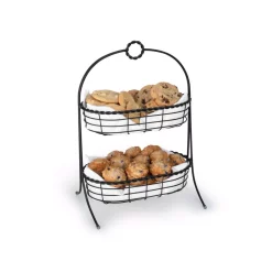 Countertop Storage Spectrum Everly Dual Server Baskets, For Fruit, Produce, Bread, K-Cups, Snacks & More, Black -Honey Can Do Shop spectrum fruit baskets a65510 76 1000