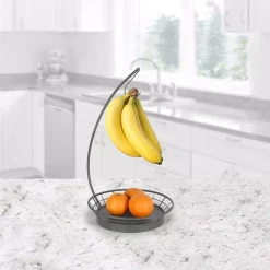 Countertop Storage Spectrum Mason Industrial Gray Banana Holder Hanger Display Stand