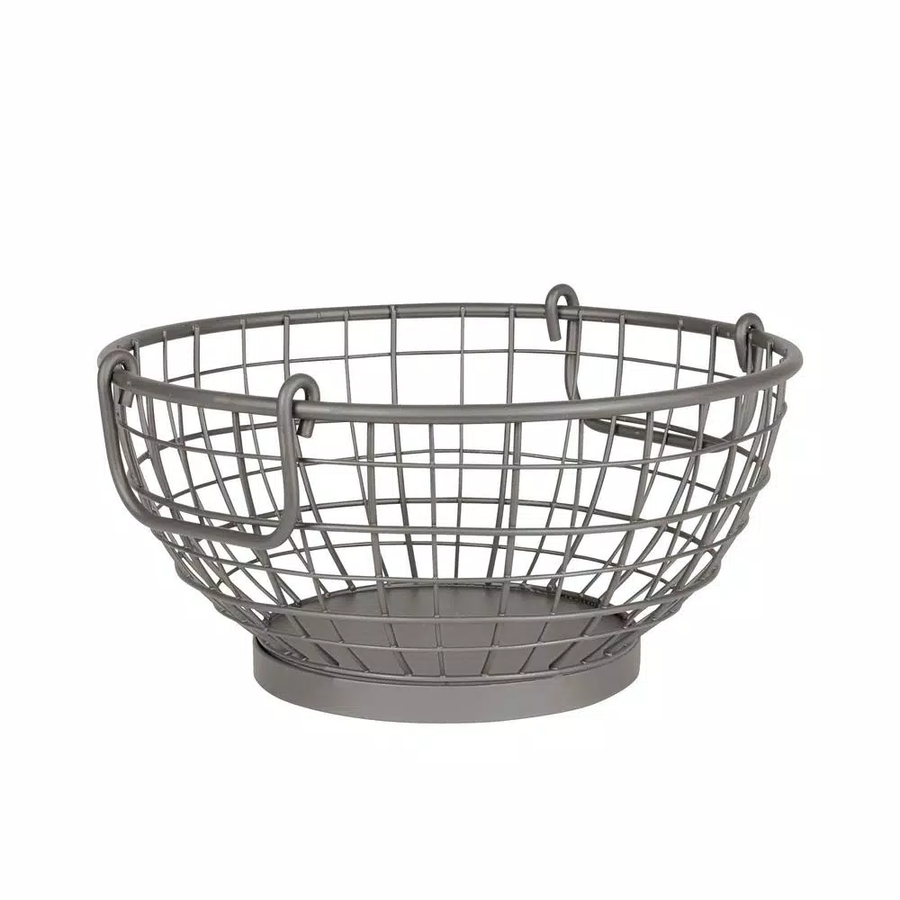 Countertop Storage Spectrum Mason Fruit Bowl Basket Industrial Gray Kitchen Organizer 7 Countertop Storage Spectrum Mason Fruit Bowl Basket Industrial Gray Kitchen Organizer - Image 5