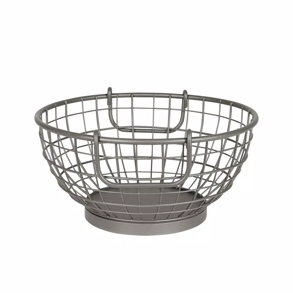 Countertop Storage Spectrum Mason Fruit Bowl Basket Industrial Gray Kitchen Organizer 4 Countertop Storage Spectrum Mason Fruit Bowl Basket Industrial Gray Kitchen Organizer - Image 2