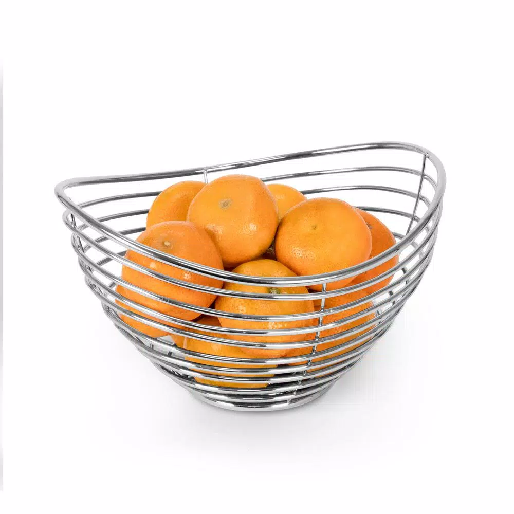 Countertop Storage Spectrum Opus Countertop Chrome Fruit Bowl Basket Produce Holder Organizer Decorative Display Stand 8 Countertop Storage Spectrum Opus Countertop Chrome Fruit Bowl Basket Produce Holder Organizer Decorative Display Stand - Image 6